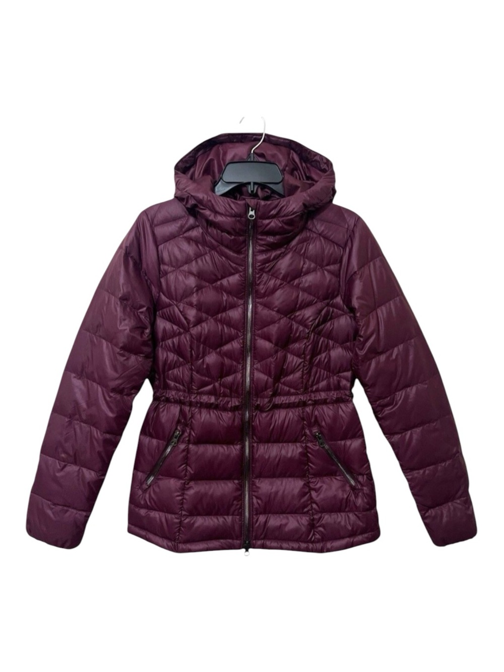 ATHLETA Eggplant Downieville Quilted Puffer Jacket Goose Down Size XS